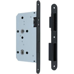 Badkamer/toilet slot WC72/8 magnetisch inclusief sluitplaat 20x235mm zwarte voorplaat