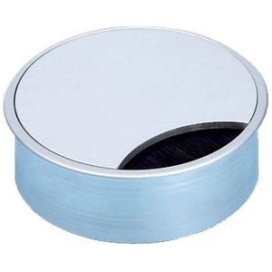 Kabeldoorvoer Rond aluminium met borstel 80 mm