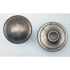 Voordeurknop (messing) Oud Zilver