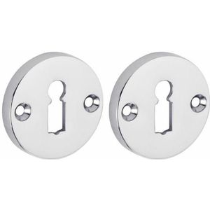 Set van twee sleutelplaatjes Elegant BB glans chroom