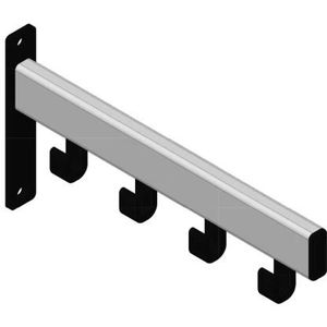 Pro-Line wandgarderobe 4 hangers