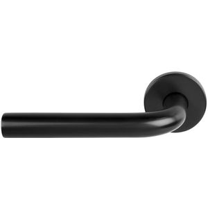 Enkele deurklink links BASIC LBIII-19 op ronde rozet PVD gunmetal