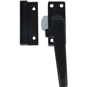 ODShop raamsluiting met knop en sluitplaat rechts aluminium zwart gelakt