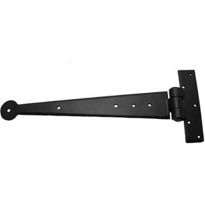 Gesmeed T-scharnier 306 mm ijzer zwart