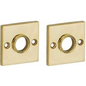 Set van twee krukrozetten Bauhaus messing gelakt