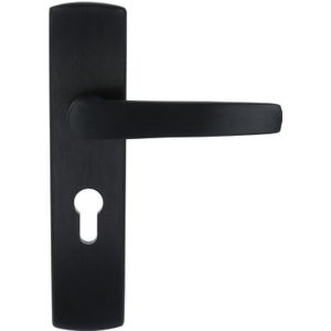 AXA Curve klik schild PC55 met deurklink Curve aluminium zwart