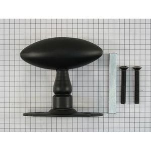 Vensterkruk ovaal ijzer zwart 70 x 25 mm