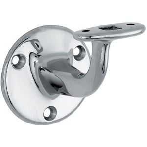 Leuninghouder Elegant vlak opschroevend glans chroom