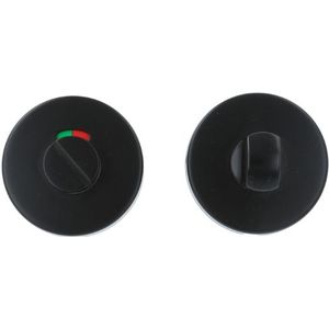 Wc sluiting - vrij bezet rozet zwart rond