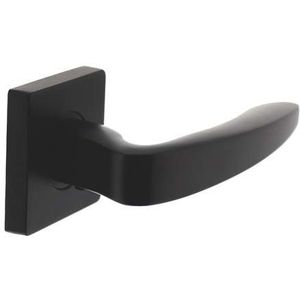 Intersteel enkele deurklink rechts Zeus op vierkant rozet mat zwart