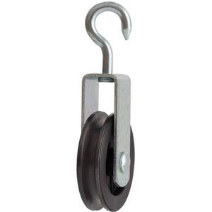 Katrol spitse haak 60 mm verzinkt