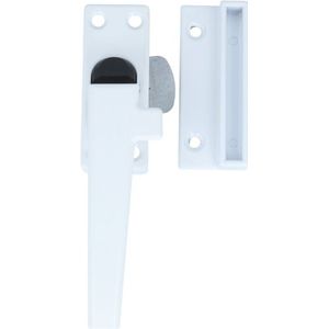 ODShop raamsluiting met knop en sluitplaat links aluminium wit gelakt