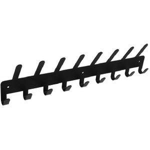 Loft - Kapstok - Mat Zwart - 9 Haken - Dubbel Staal