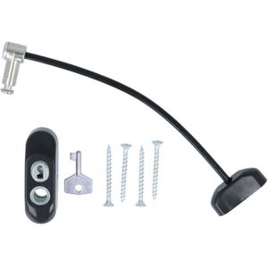 VEILIG - Raam Beveiliging - Afsluitbaar - Zwart - Hoogte 65 mm - Breedte 22 mm
