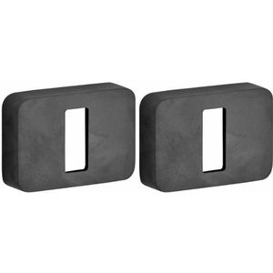 Set van twee sleutelplaatjes Minimal/Maximal PVD mat zwart