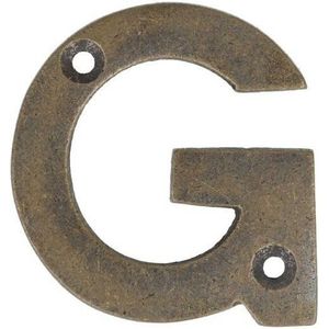 Letter klein G, brons antiek