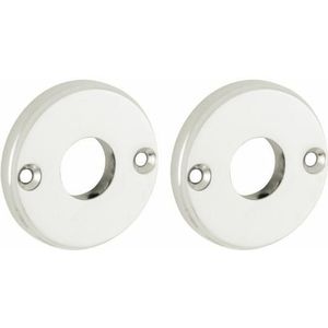Set van twee krukrozetten Facet glans nikkel