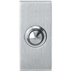 Beldrukker - RVS - Mat - Rechthoekig 64x30mm