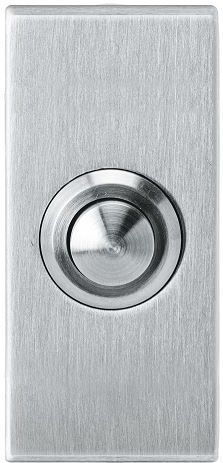 Beldrukker - RVS - Mat - Rechthoekig 64x30mm