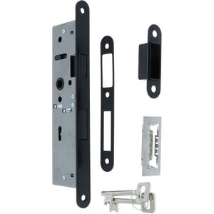 Magneet smal dag- en nachtslot SL56 Met zwarte Ronde voorplaat