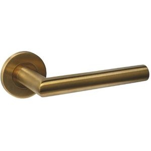 Intersteel deurklink Q 01 op rozet verdekt ø52x6mm PVD messing mat