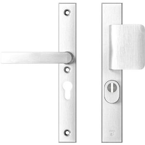 AXA Edge Plus smal veiligheidsbeslag PC55 met kerntrekbeveiliging D-greep/kruk SKG3 aluminium F1