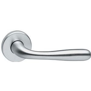 Intersteel enkele deurklink Jupiter rechts op rozet chroom mat
