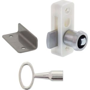 P+E - Meubelslot Set Compleet - Opbouw - Voor Kastdeuren 20 mm - Inclusief Bedieningssleutel