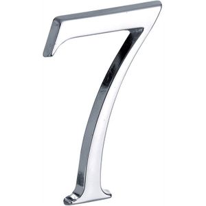 Huisnummer 7 Roman 120 mm glans chroom