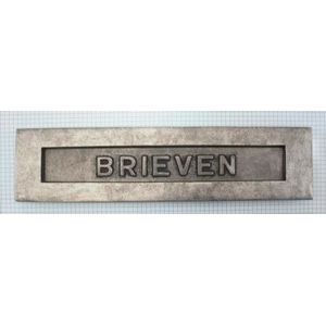 Brievenbus (messing) Oud Zilver