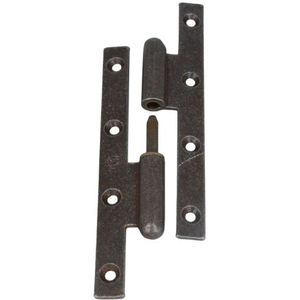 Deurpaumelle rechts 160 x 60 mm, ijzer geroest