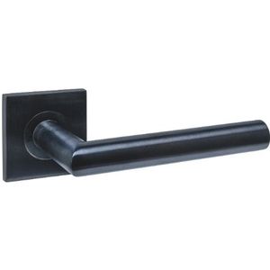 Intersteel deurklink Q 04 op rozet verdekt 53x53x6mm PVD zwart