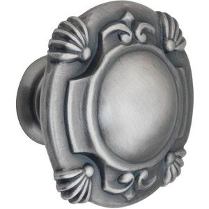 Meubelknop Leonardo 37mm patiné oud zilver