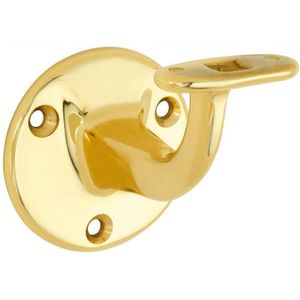 Leuninghouder Elegant vlak opschroevend messing ongelakt