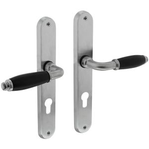 Intersteel deurklink Courgette met ovaal schild 238x39x9mm PC72 mat chroom