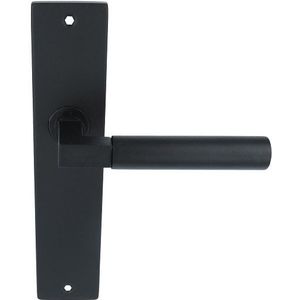 Deurklink Bauhaus - Massief - Zwart - RVS-304 - Inclusief Bevestigingsmateriaal