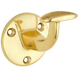 Leuninghouder Elegant hol opschroevend messing gelakt
