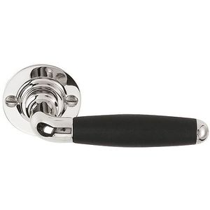 Formani deurkruk TIMELESS rond roset nikkel poli+ebben 50mm