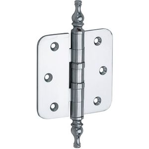 Artitec - Kogellagerscharnier - Zilver - Messing - Ronde Hoek - Glans Chroom