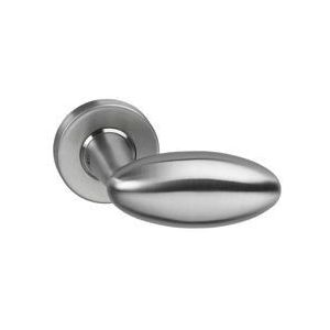 Intersteel enkele deurklink Golfclub op rozet met ring met veer rvs