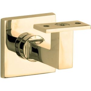 Leuninghouder Bauhaus M10 vlak messing ongelakt