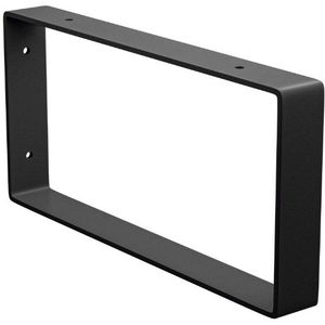 Amig - Rechthoekige Plankhouder - Matzwart - Staal - 126 x 261 x 30 mm
