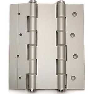Deurveerscharnier dubbelwerkend 180x50mm aluminium zilvergrijs