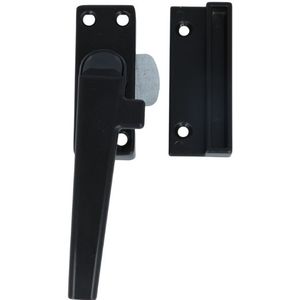 ODShop raamsluiting met knop en sluitplaat links aluminium zwart gelakt