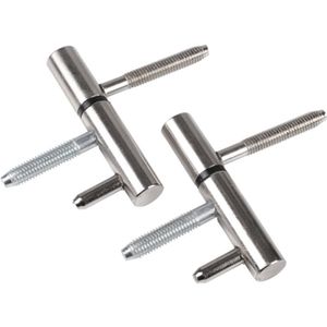Starx inboorpaumelle voor houten kozijnen vernikkeld 75 x 14 mm