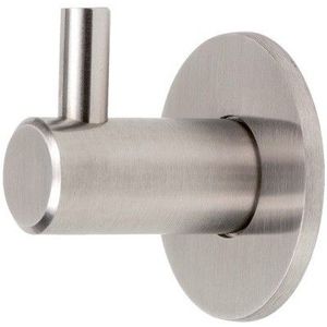 Kapstokhaak rvs Rond met sokkel 30 mm