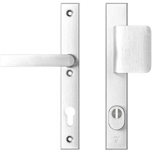 AXA Edge Plus smal veiligheidsbeslag PC92 met kerntrekbeveiliging D-greep/kruk SKG3 aluminium F1