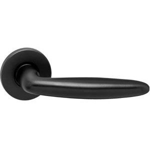 Intersteel enkele deurklink rechts Sigaar op rozet mat zwart