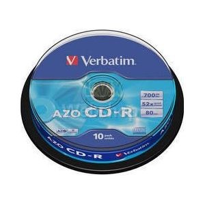 Verbatim CD-R 52x, 700MB/80min, spindle-10 43437