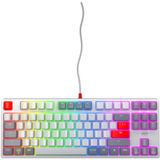 CHERRY K4V2 TKL toetsenbord Gamen USB QWERTY Amerikaans Engels Grijs, Licht Grijs, Rood